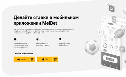 Мобильное приложение Melbet зеркало